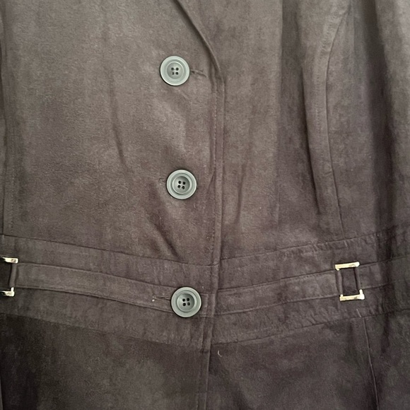 Kim Rogers Signature Faux Suede Blazer Jacket 3X Black - Picture 3 of 4